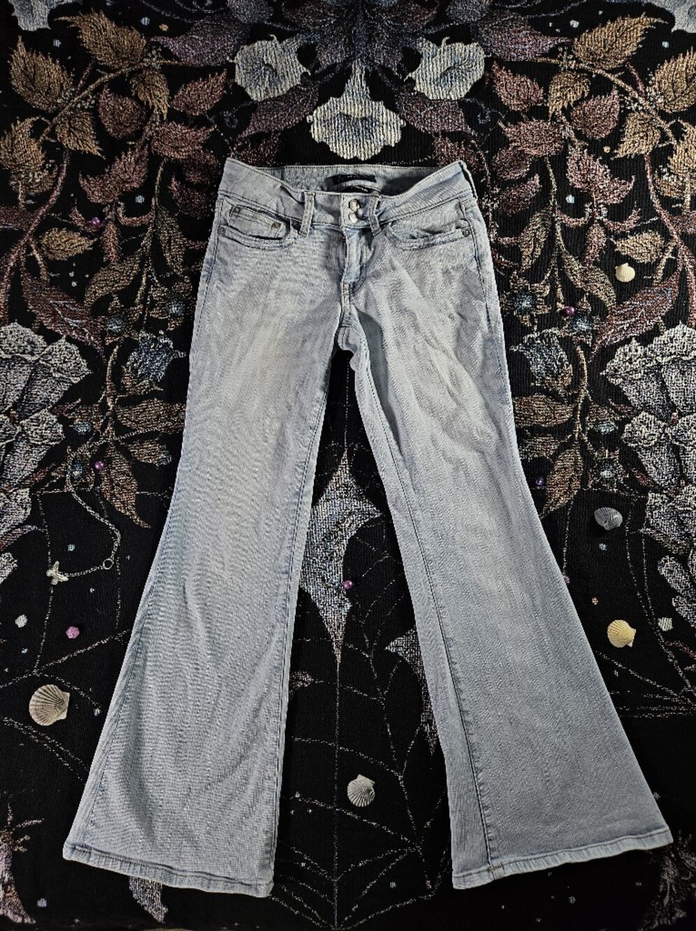 Aeropostale Low Rise Light Wash Flared Jeans